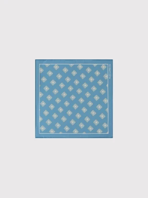 PAKO LORENTE -Niebieska poszetka męska w romby