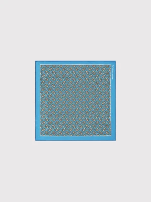 PAKO LORENTE - Niebieska poszetka męska we wzór