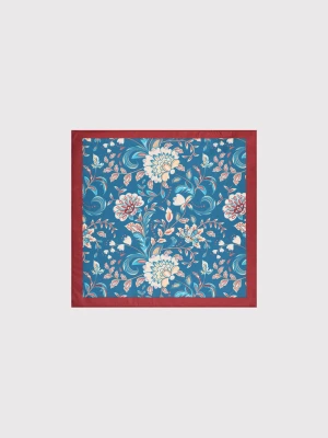 PAKO LORENTE – Niebieska poszetka w kwiatowy wzór