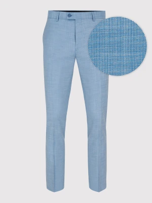 PAKO LORENTE – Niebieskie męskie spodnie garniturowe