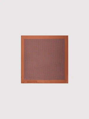 PAKO LORENTE – Pomarańczowa poszetka w drobny wzór