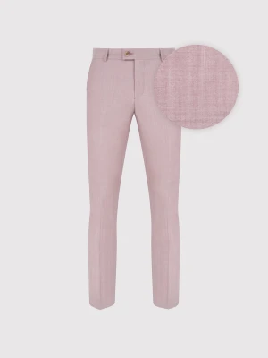 PAKO LORENTE - Różowe spodnie ganiturowe wełna