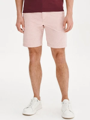 PAKO LORENTE - Różowe szorty męskie z lnem