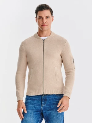 PAKO LORENTE - Rozpinany kardigan w kolorze beżowym