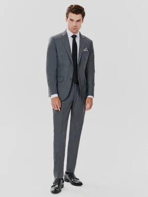 PAKO LORENTE – Spodnie garniturowe w kolorze szarym