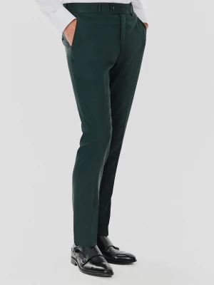PAKO LORENTE – Spodnie garniturowe w kolorze zielonym