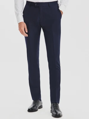 PAKO LORENTE - Spodnie garniturowe w subtelną kratę