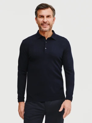 Zdjęcie produktu PAKO LORENTE – Sweter polo w kolorze granatowym