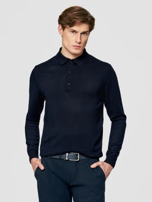 Zdjęcie produktu PAKO LORENTE - Sweter polo w kolorze granatowym