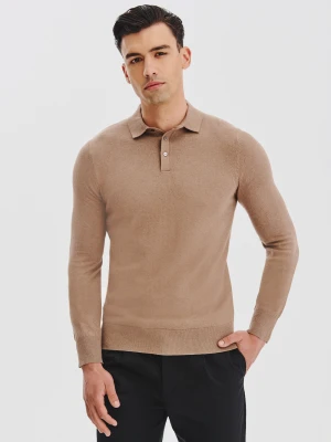 PAKO LORENTE - Sweter polo z kaszmirem