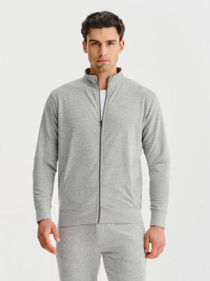 PAKO LORENTE - Szara bluza dresowa na suwak