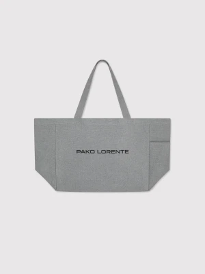 PAKO LORENTE - Szara duża torba materiałowa unisex
