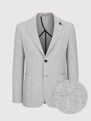 PAKO LORENTE – Szara marynarka casualowa o widocznej fakturze