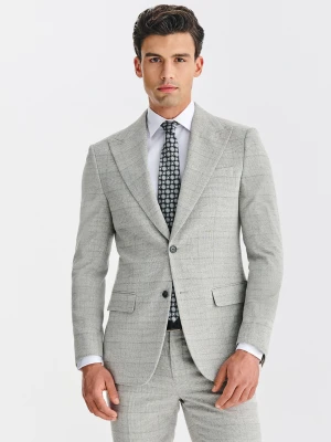 PAKO LORENTE – Szara marynarka garniturowa w kratkę