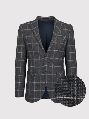 PAKO LORENTE – Szara marynarka męska w kratę