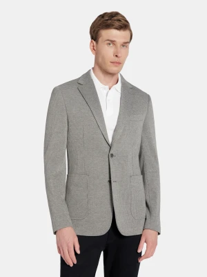 PAKO LORENTE - Szara marynarka w pepitkę z dzianiny