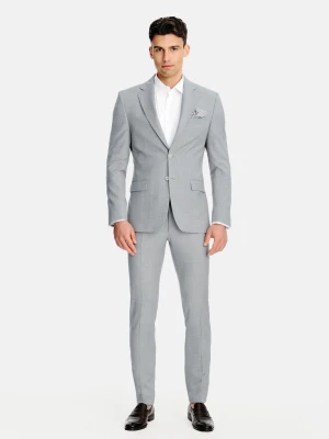 PAKO LORENTE - Szary garnitur męski z wełną