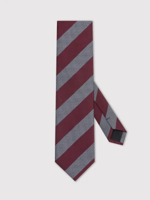 PAKO LORENTE – Szary krawat męski w skośne pasy