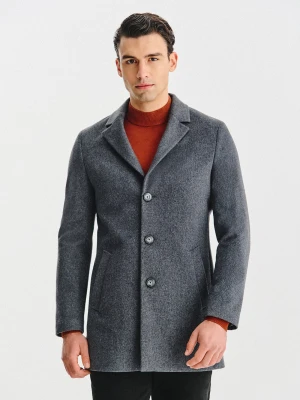 Zdjęcie produktu PAKO LORENTE – Szary płaszcz z wełną