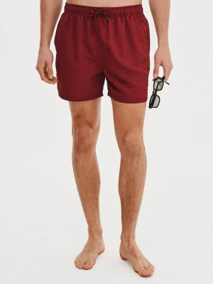 PAKO LORENTE - Szorty kąpielowe męskie w bordowym kolorze