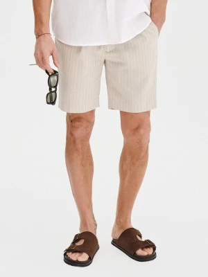 PAKO LORENTE - Szorty męskie w prążek z lnem