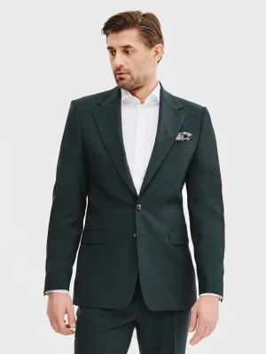 PAKO LORENTE – Wełniana marynarka garniturowa w kolorze zielonym