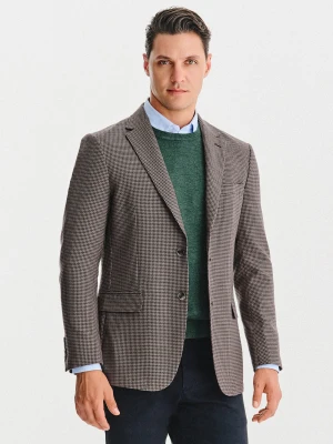 PAKO LORENTE – Wełniana marynarka w drobną kratę