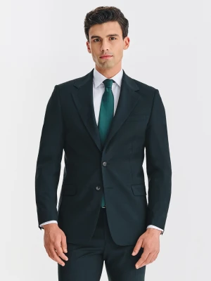 PAKO LORENTE - Wełniana zielona marynarka garniturowa