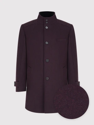 PAKO LORENTE – Wełniany płaszcz męski w kolorze bordowym