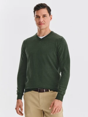 PAKO LORENTE - Wełniany sweter w kolorze zielonym