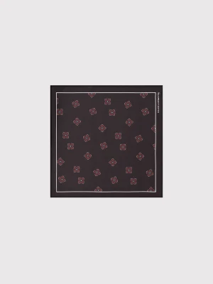 PAKO LORENTE - Wzorzysta czekoladowa poszetka męska