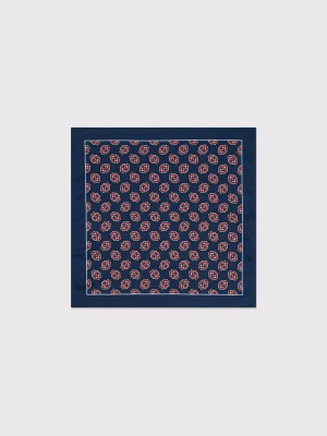 PAKO LORENTE – Wzorzysta granatowa poszetka męska