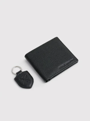 PAKO LORENTE – Zestaw męski skórzany portfel plus brelok