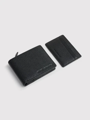 PAKO LORENTE – Zestaw męski skórzany portfel plus wizytownik