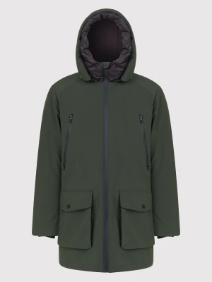 PAKO LORENTE – Zielona kurtka męska wypełniona naturalnym puchem