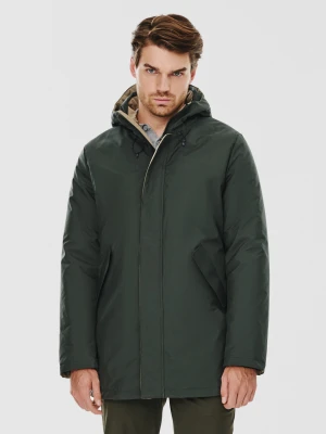 PAKO LORENTE – Zielona kurtka męska z kapturem