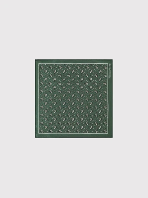 PAKO LORENTE - Zielona poszetka męska paisley