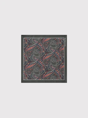 PAKO LORENTE - Zielona poszetka męska paisley