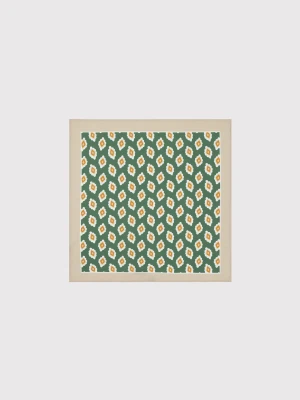 PAKO LORENTE – Zielona poszetka męska ze wzorem na całej powierzchni