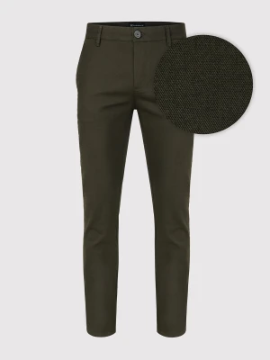 PAKO LORENTE – Zielone spodnie męskie o kroju Slim Fit