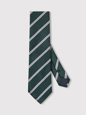 PAKO LORENTE - Zielony krawat męski w paski