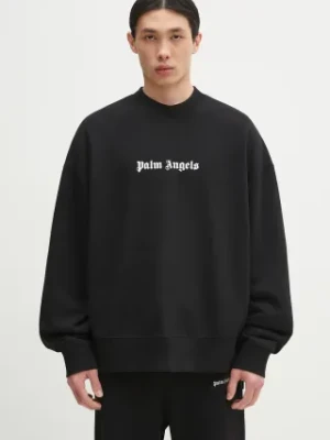 Palm Angels bluza bawełniana Classic Logo męska kolor czarny z nadrukiem PMBA080C99FLE0011001
