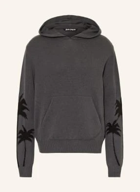 Palm Angels Bluza Z Kapturem Z Dzianiny grau