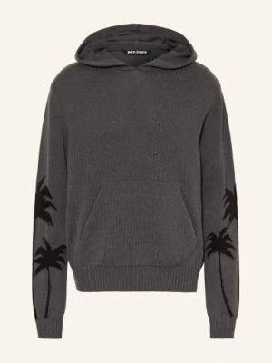 Palm Angels Bluza Z Kapturem Z Dzianiny grau