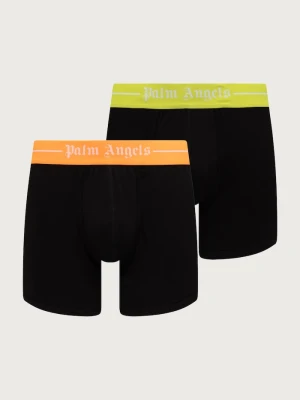 Palm Angels bokserki dopasowane męskie bawełniane z elastanem 2-pack czarny
