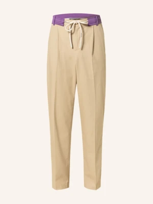 Palm Angels Chinosy Z Lampasami beige