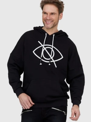 PALM ANGELS Czarna bluza męska z białym printem, Rozmiar S