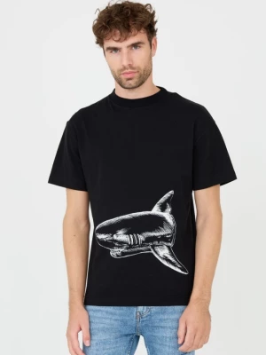 PALM ANGELS Czarny t-shirt Broken Shark Classic Tee