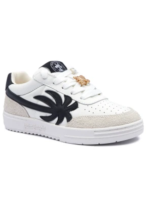 Palm Angels Skórzane sneakersy | zamsz
