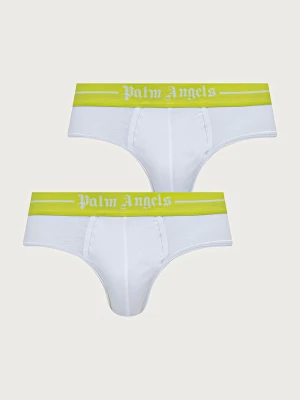 Palm Angels slipy męskie bawełniane z elastanem 2-pack biały